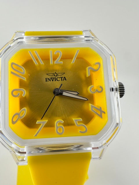 70320 - Invicta Celestial  Lady 39mm Transparent Tone Case Yellow Plastic Dial Yellow Band SD-006 Quartz #2