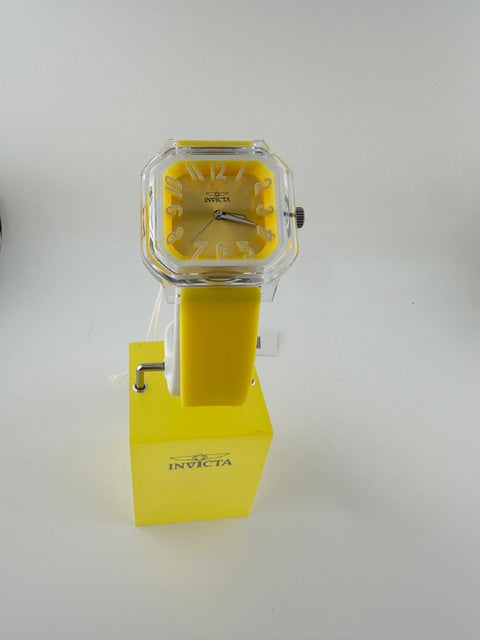 70320 - Invicta Celestial  Lady 39mm Transparent Tone Case Yellow Plastic Dial Yellow Band SD-006 Quartz #2