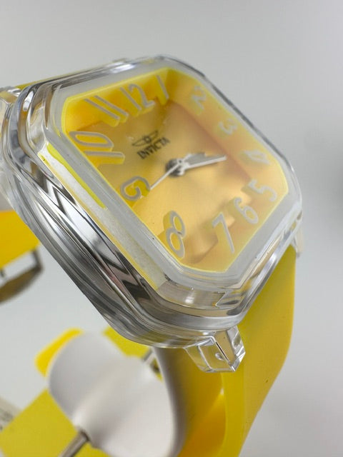 70320 - Invicta Celestial  Lady 39mm Transparent Tone Case Yellow Plastic Dial Yellow Band SD-006 Quartz #2