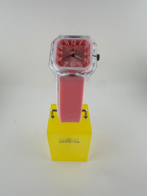 70319 - Invicta Celestial  Lady 39mm Transparent Tone Case Pink Plastic Dial Pink Band SD-006 Quartz #6
