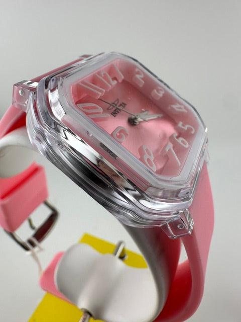 70319 - Invicta Celestial  Lady 39mm Transparent Tone Case Pink Plastic Dial Pink Band SD-006 Quartz #6