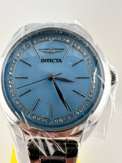 70416 - Invicta Celestial  Lady 33mm Silver Tone Case Blue Metal Dial Silver Band SD-006 Quartz #3