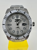 50893 - Invicta Pro Diver Men's Watch 42mm Steel Tone Case White Metal Dial Steel Band PC32 Quartz #21