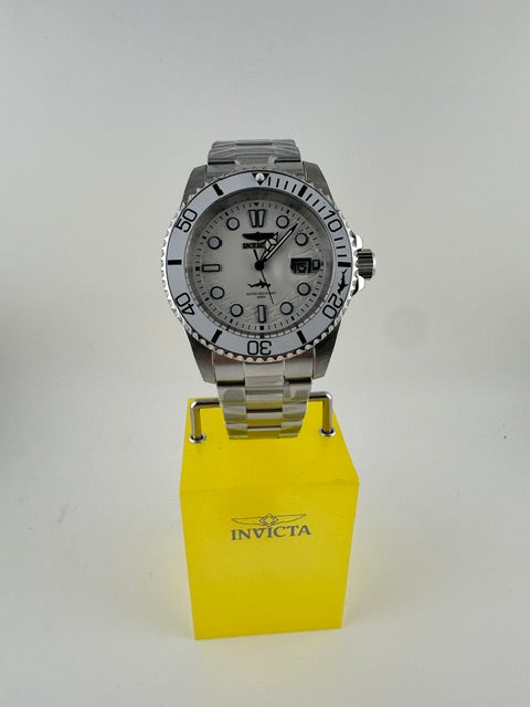 50893 - Invicta Pro Diver Men's Watch 42mm Steel Tone Case White Metal Dial Steel Band PC32 Quartz #21