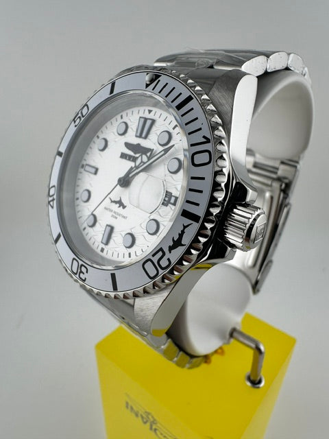 50893 - Invicta Pro Diver Men's Watch 42mm Steel Tone Case White Metal Dial Steel Band PC32 Quartz #21