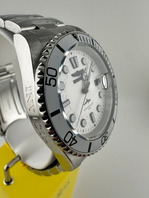 50893 - Invicta Pro Diver Men's Watch 42mm Steel Tone Case White Metal Dial Steel Band PC32 Quartz #21