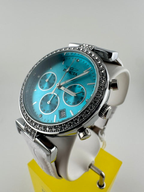 70370 - Invicta Celestial  Lady 38mm Silver Tone Case Blue Metal Dial White Band SD-007 Quartz #6