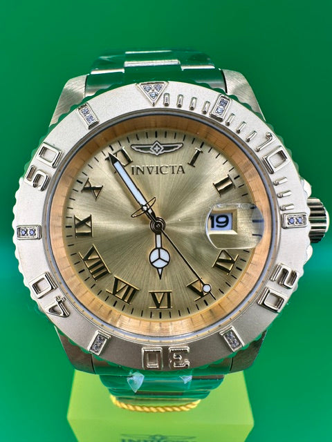 12820 - Invicta Pro Diver Crestlink 0.06 Carat Diamond Swiss Ronda 515 Caliber Men's Watch - 40mm, Gold (12820) #2