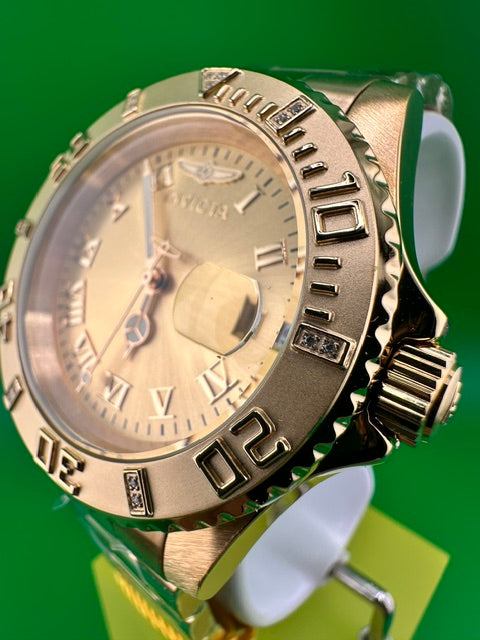 12820 - Invicta Pro Diver Crestlink 0.06 Carat Diamond Swiss Ronda 515 Caliber Men's Watch - 40mm, Gold (12820) #2