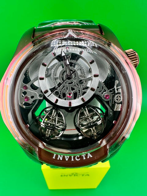 50777 - Invicta Specialty Men 46mm Stainless Steel Burgundy Black dial PC21AF Quartz #3