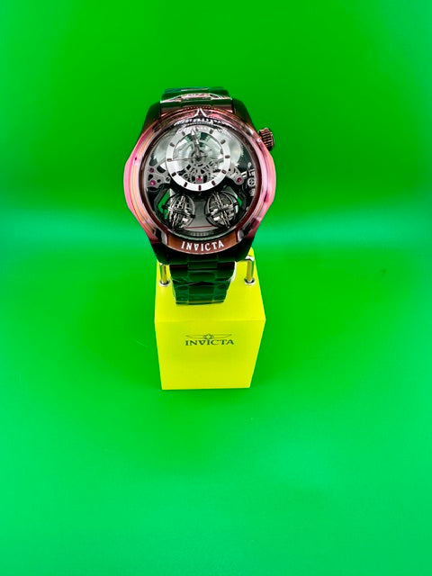 50777 - Invicta Specialty Men 46mm Stainless Steel Burgundy Black dial PC21AF Quartz #3