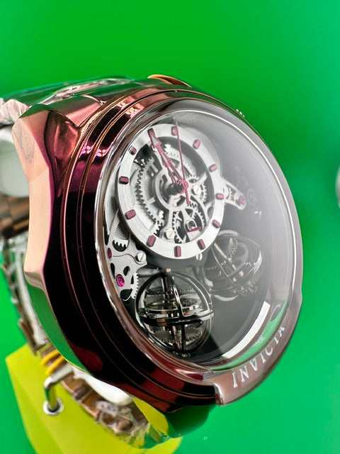 50777 - Invicta Specialty Men 46mm Stainless Steel Burgundy Black dial PC21AF Quartz #3