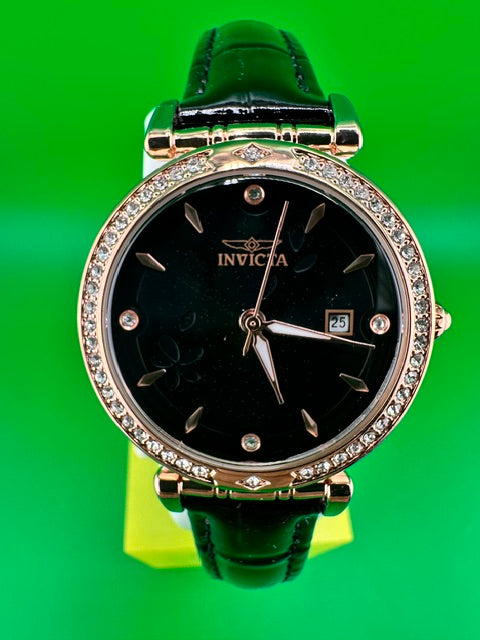 70310 - Invicta Celestial  Lady 33.2mm Rose Gold Tone Case Black Metal Dial Black Band VJ12B Quartz #4
