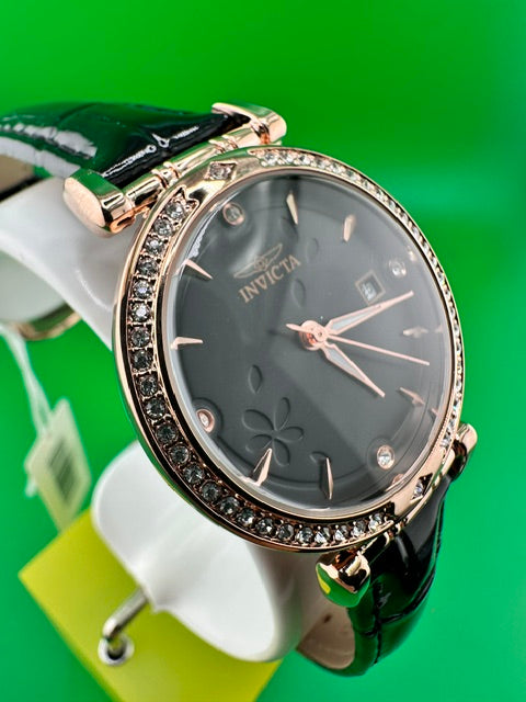 70310 - Invicta Celestial  Lady 33.2mm Rose Gold Tone Case Black Metal Dial Black Band VJ12B Quartz #4