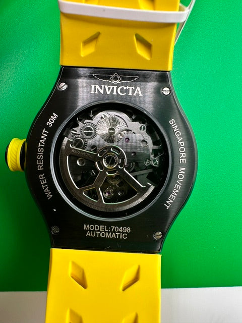 70498 - Invicta S1 Rally  Men 45mm Black and Blue Tone Case Black Metal Dial Yellow Band JX-2804 Automatic #4