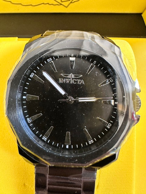 50855 - Invicta Speedway  Men 42mm Black Tone Case Black Brass Dial Black Band PC21J Quartz #1