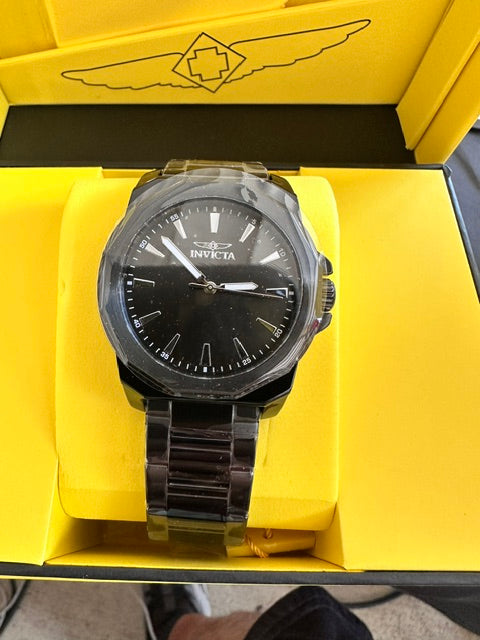 50855 - Invicta Speedway  Men 42mm Black Tone Case Black Brass Dial Black Band PC21J Quartz #1