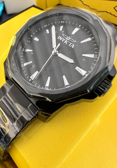 50855 - Invicta Speedway  Men 42mm Black Tone Case Black Brass Dial Black Band PC21J Quartz #1