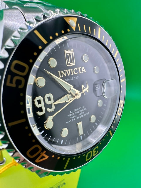51308-22/99 - Invicta JT Nerovia Automatic Men's Watch - 47mm, Steel Tone Case Black Metal Dial Steel Band NH35A #15