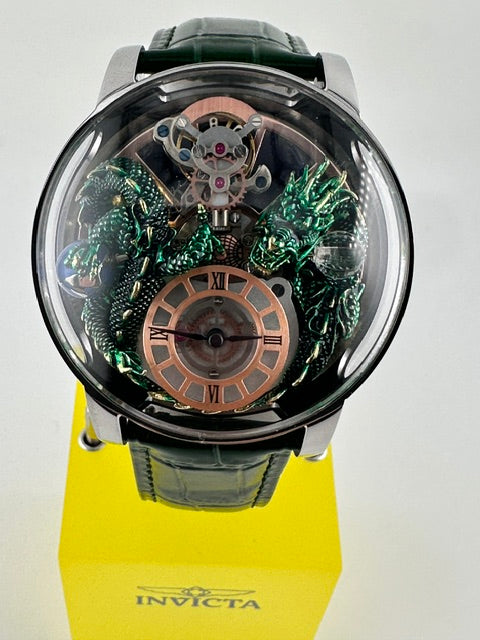 70579 - Invicta Objet D Art Dragon Edition Swiss Ronda 762 Caliber Men's Watch - 45.5mm, Green with Interchangeable Strap (70579) #1