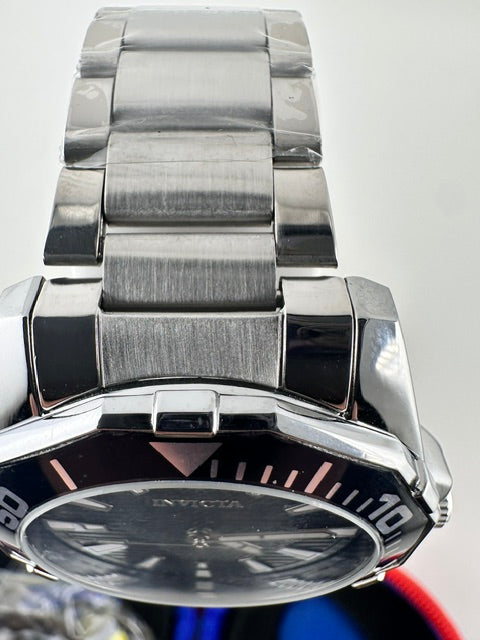 69242-001-GA-M-102 - Invicta Pro Diver Men 46mm Silver Tone Case Black Metal Dial Silver Band MG68 Quartz #9 69242 WATCH