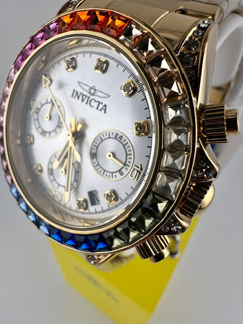 70314 - Invicta Angel  Lady 42mm Gold Tone Case Gold Metal Dial Gold Band SD-007 Quartz #70