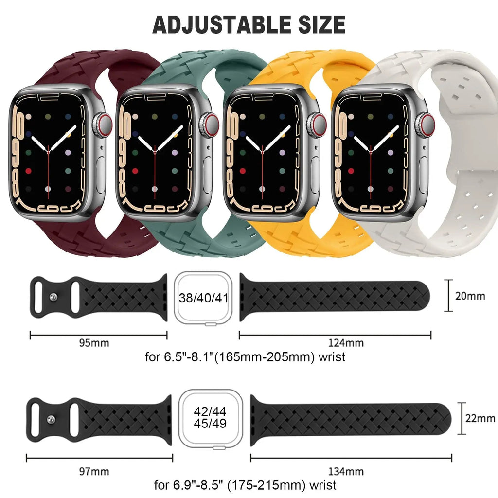 Apple Watch Silicone Strap - Sporty, Breathable, Durable
